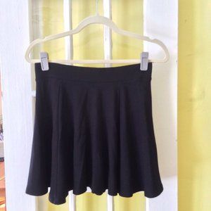 H&M Divided Black Skater Skirt with Zipper